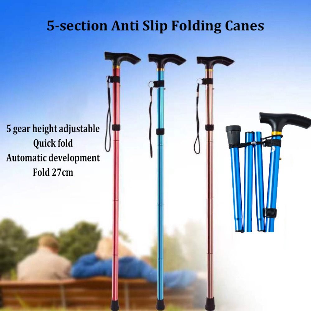 Trekking Pole Carbon - Hafif, Teleskopik, 5 Bölümlü, Güçlendirilmiş, Taşınabilir,