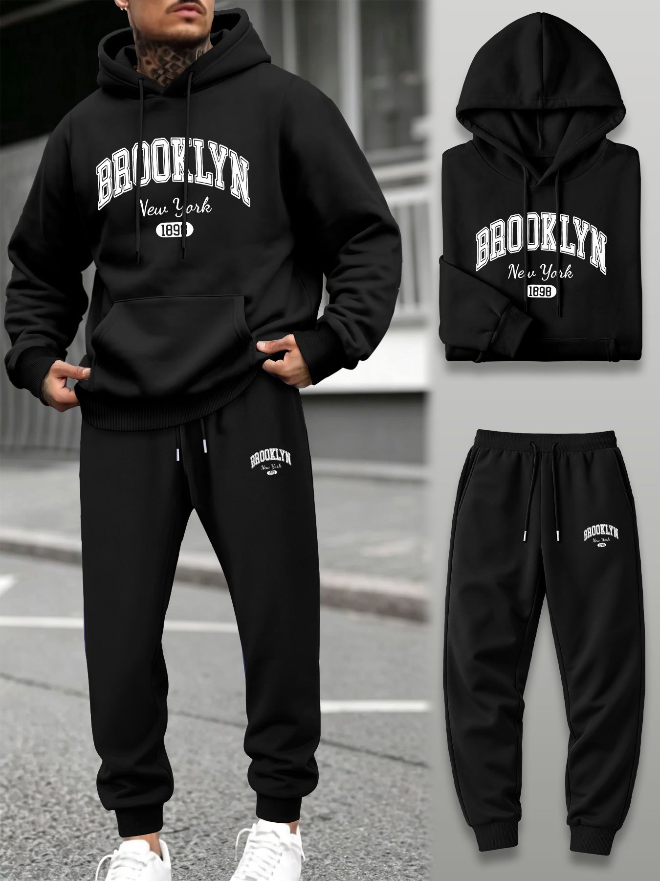 Joggers Pants - Erkek 2 Parça Eşofman Takımı Kapüşonlu