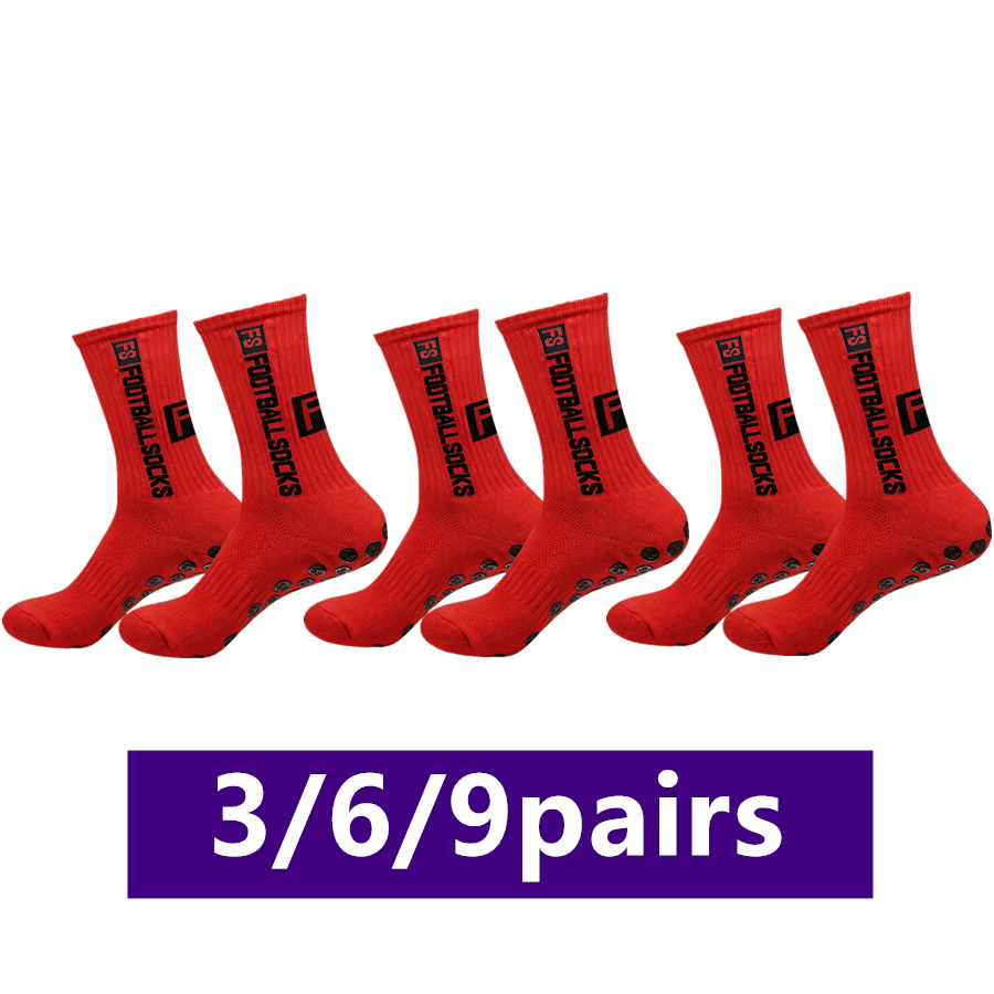 Sports Socks - 3/6/9 çift unisex kaymaz kavramalı futbol