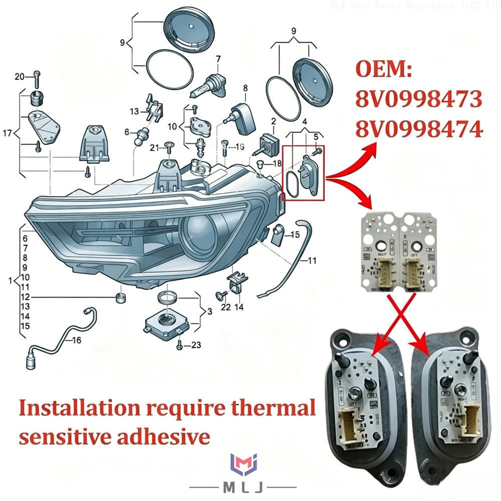 8V0998473 8V0998474 Beyaz DRL  - Running Headlamp incelemesi ve fiyatı